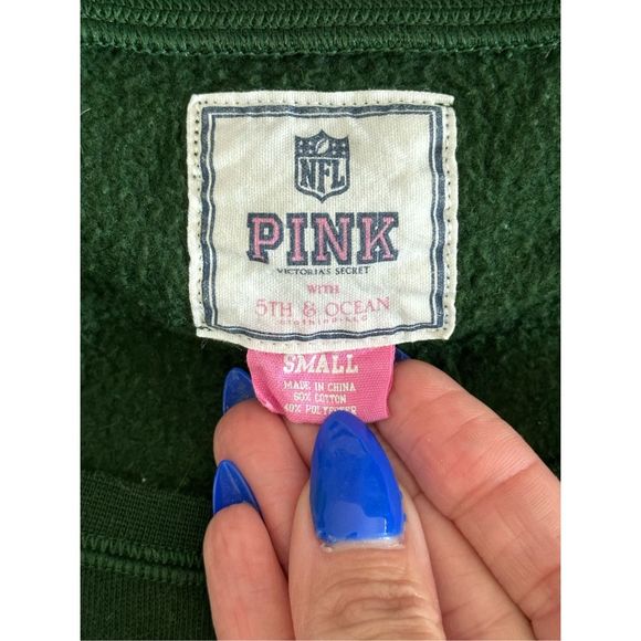 Green Bay Packers Victoria’s Secret Pink crewneck sequins logo size small - Picture 4 of 6